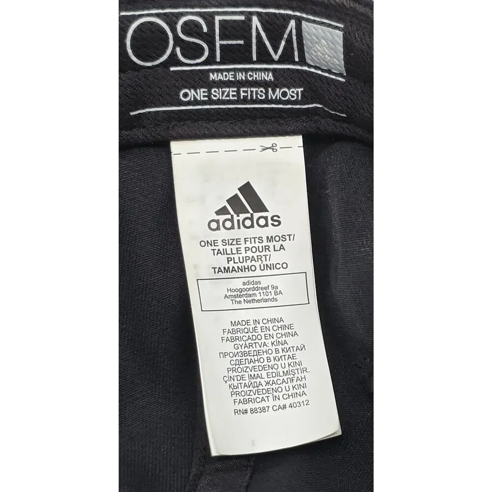 Adidas Golf Turf‎ Snapback Cap Golf Embroidered Logo Black Hat OSFM PGA